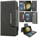 For Samsung Galaxy S23 Ultra 5G Multifunctional 7-Card Wallet Leather Phone Case(Grey)