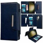 For Samsung Galaxy S23 Ultra 5G Multifunctional 7-Card Wallet Leather Phone Case(Royal Blue)