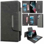 For Samsung Galaxy S22 Ultra 5G Multifunctional 7-Card Wallet Leather Phone Case(Grey)