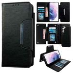 For Samsung Galaxy S21+ 5G Multifunctional 7-Card Wallet Leather Phone Case(Black)