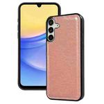 For Samsung Galaxy A15 4G/5G Cowhide Texture Back Cover Phone Case(Rose Gold)