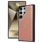 For Samsung Galaxy S24 Ultra 5G Cowhide Texture Back Cover Phone Case(Rose Gold)