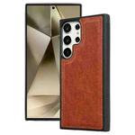 For Samsung Galaxy S24 Ultra 5G Cowhide Texture Back Cover Phone Case(Brown)