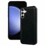 For Samsung Galaxy S23 FE 5G Cowhide Texture Back Cover Phone Case(Black)