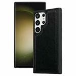 For Samsung Galaxy S23 Ultra 5G Cowhide Texture Back Cover Phone Case(Black)