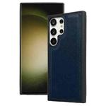 For Samsung Galaxy S23 Ultra 5G Cowhide Texture Back Cover Phone Case(Royal Blue)