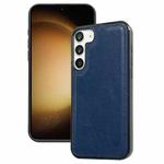 For Samsung Galaxy S23+ 5G Cowhide Texture Back Cover Phone Case(Royal Blue)