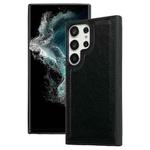 For Samsung Galaxy S22 Ultra 5G Cowhide Texture Back Cover Phone Case(Black)
