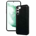 For Samsung Galaxy S22+ 5G Cowhide Texture Back Cover Phone Case(Black)
