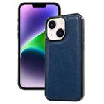 For iPhone 14 Plus Cowhide Texture Back Cover Phone Case(Royal Blue)