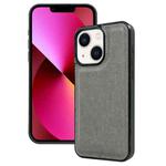 For iPhone 13 Cowhide Texture Back Cover Phone Case(Grey)