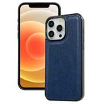 For iPhone 12 / 12 Pro Cowhide Texture Back Cover Phone Case(Royal Blue)