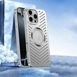 For iPhone 16 Pro Max Cooling MagSafe Magnetic Metal Phone Case(Silver)