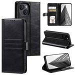 For iPhone 14 Plus Simple 6-Card Wallet Leather Phone Case(Black)