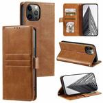For iPhone 12 / 12 Pro Simple 6-Card Wallet Leather Phone Case(Brown)