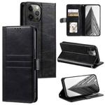 For iPhone 12 Pro Max Simple 6-Card Wallet Leather Phone Case(Black)