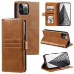 For iPhone 11 Pro Simple 6-Card Wallet Leather Phone Case(Brown)