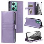 For Xiaomi Redmi Note 12 5G Simple 6-Card Wallet Leather Phone Case(Purple)