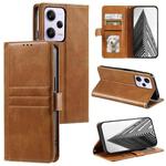 For Xiaomi Redmi Note 12 Pro 5G Simple 6-Card Wallet Leather Phone Case(Brown)