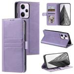 For Xiaomi Redmi Note 12 Pro 5G Simple 6-Card Wallet Leather Phone Case(Purple)