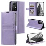 For Xiaomi Redmi Note 12S Simple 6-Card Wallet Leather Phone Case(Purple)