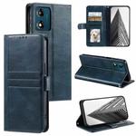 For Motorola Moto E13 Simple 6-Card Wallet Leather Phone Case(Navy Blue)