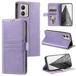 For Motorola Moto G53 5G Simple 6-Card Wallet Leather Phone Case(Purple)