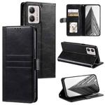For Motorola Moto G53 5G Simple 6-Card Wallet Leather Phone Case(Black)