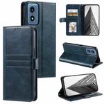 For Motorola Moto G Play 2024 Simple 6-Card Wallet Leather Phone Case(Navy Blue)