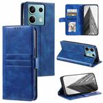 For Motorola Edge 60 Fusion Simple 6-Card Wallet Leather Phone Case(Blue)