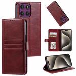 For Motorola Edge 60 Pro Simple 6-Card Wallet Leather Phone Case(Wine Red)
