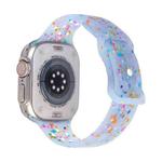 For Apple Watch Series 9 45mm Jelly Color Dots Liquid Silicone Watch Band(Sky Blue)