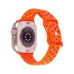 For Apple Watch Series 4 40mm Jelly Color Dots Liquid Silicone Watch Band(Orange)