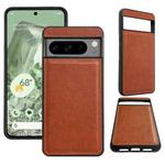 For Google Pixel 8 Pro Cowhide Texture Back Cover Phone Case(Brown)