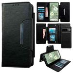 For Google Pixel 9 / Pixel 9 Pro Multifunctional 7-Card Wallet Leather Phone Case(Black)