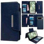 For Google Pixel 8 Pro Multifunctional 7-Card Wallet Leather Phone Case(Royal Blue)