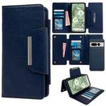 For Google Pixel 7 Pro Multifunctional 7-Card Wallet Leather Phone Case(Royal Blue)