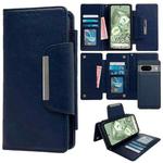 For Google Pixel 7 Multifunctional 7-Card Wallet Leather Phone Case(Royal Blue)