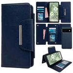 For Google Pixel 6 Multifunctional 7-Card Wallet Leather Phone Case(Royal Blue)