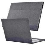 For Lenovo ThinkPad X1 Carbon Gen 10 Cloth Texture Laptop Leather Protective Case(Space Ash)