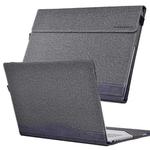 For Lenovo ThinkPad X1 Carbon Gen 7 Cloth Texture Laptop Leather Protective Case(Space Ash)