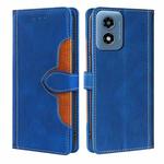 For Motorola Moto G Play 4G 2024 Skin Feel Magnetic Buckle Leather Phone Case(Blue)