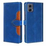 For Motorola Edge 5G 2024 Skin Feel Magnetic Buckle Leather Phone Case(Blue)