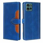 For Motorola Edge 50 5G Skin Feel Magnetic Buckle Leather Phone Case(Blue)