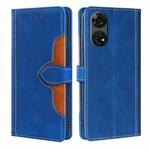 For Motorola Moto G Stylus 5G 2024 Skin Feel Magnetic Buckle Leather Phone Case(Blue)