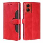 For Motorola Moto G Stylus 5G 2024 Skin Feel Magnetic Buckle Leather Phone Case(Red)