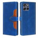 For Motorola Edge 50 Neo 5G Skin Feel Magnetic Buckle Leather Phone Case(Blue)