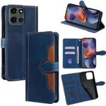 For Motorola Moto G 5G 2025 Skin Feel Magnetic Buckle Leather Phone Case(Blue)