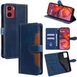 For Motorola Moto G05 Skin Feel Magnetic Buckle Leather Phone Case(Blue)