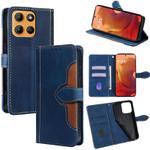 For Motorola Moto G15 / G15 Power Skin Feel Magnetic Buckle Leather Phone Case(Blue)